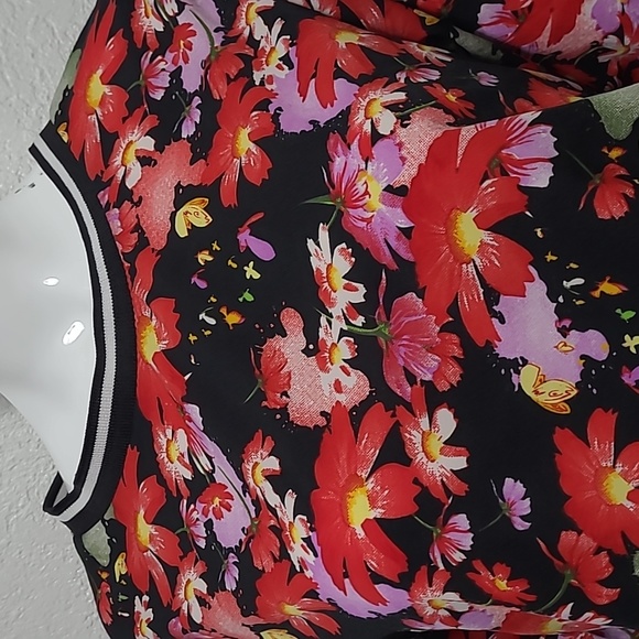 VINTAGE 90’S BRILLIANT FLORAL WATERCOLOR PRINT BY BLUSH. SIZE M - Picture 3 of 7